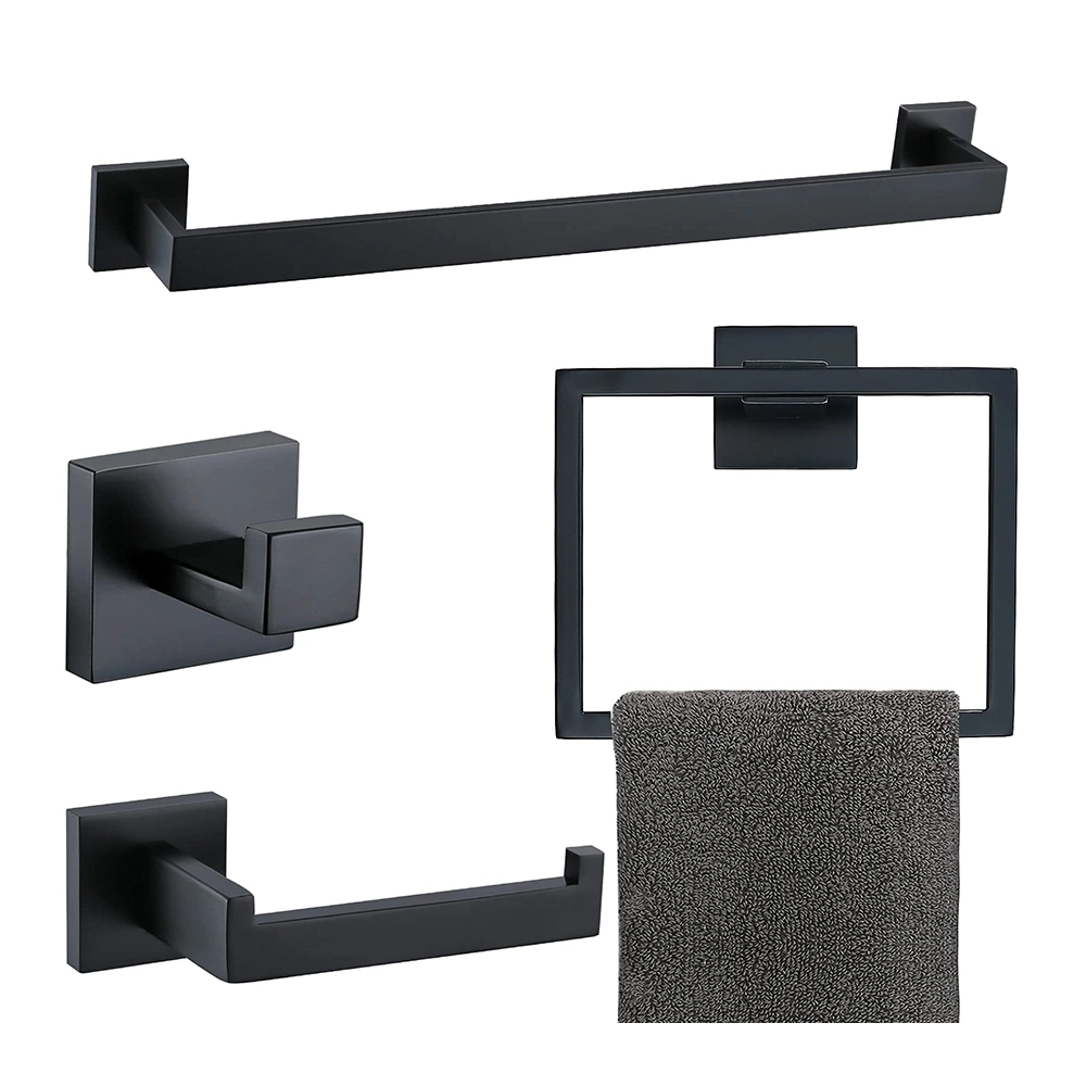 Wholesale Towel Bar Set 4 Pieces Stainless Steel Bathroom Hardware Accessories Set