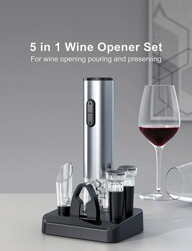 Automatic Electric Red Wine Opener Set Battery Powered Cordless Corkscrew Wine Bottle Opener Set